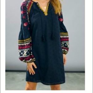 Anthropologie Ruby embroidered tunic dress